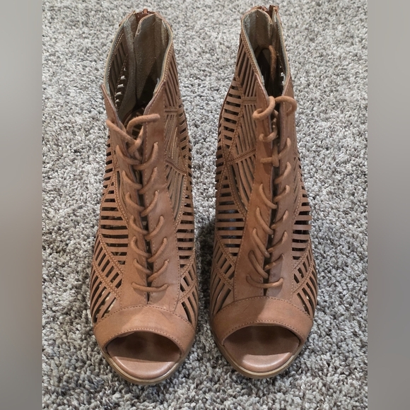 Western Boho Strappy Bootie Sandles Size 8 - Picture 5 of 5